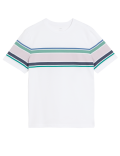 Pure Cotton Striped Crew Neck T-Shirt