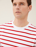 Pure Cotton Striped Heavy Weight T-Shirt