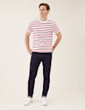 Pure Cotton Striped Heavy Weight T-Shirt