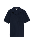 Pure Cotton Textured Polo Shirt