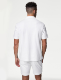 Pure Cotton Textured Polo Shirt