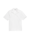 Pure Cotton Textured Polo Shirt
