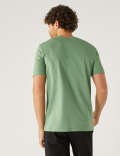 Pure Cotton Wave Graphic Crew Neck T-Shirt
