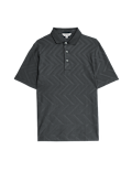 Pure Cotton Geometric Print Polo Shirt