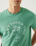 Pure Cotton Cactus Print T-Shirt