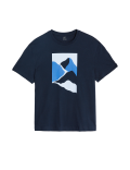 Pure Cotton Abstract Mountain Graphic T-Shirt