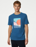 Pure Cotton Sunset Graphic T-Shirt