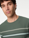 Pure Cotton Herringbone Striped T-shirt