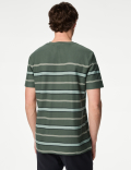 Pure Cotton Herringbone Striped T-shirt