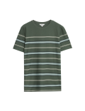 Pure Cotton Herringbone Striped T-shirt