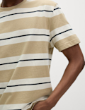 Pure Cotton Striped T-Shirt