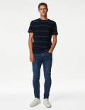 Pure Cotton Double Knit Striped T-Shirt