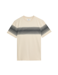 Pure Cotton Striped Crew Neck T-Shirt