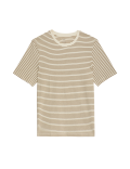Pure Cotton Striped Crew Neck T-Shirt