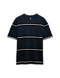 Pure Cotton Striped Relaxed Crew Neck T-Shirt