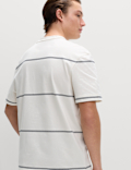 Pure Cotton Striped Relaxed Crew Neck T-Shirt