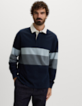Pure Cotton Striped Rugby Shirt