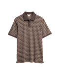 Pure Cotton Geometric Print Polo