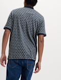 Pure Cotton Geometric Print Polo