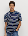 Relaxed Fit Cotton Rich Stripe T-Shirt