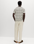 Relaxed Fit Cotton Rich Textured Striped T-Shirt