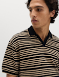 Relaxed Fit Cotton Rich Textured Polo Shirt