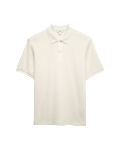 Pure Cotton Textured Polo Shirt