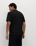 Pure Cotton Textured Polo Shirt