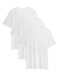 3 Pack Pure Cotton Crew Neck T-Shirts