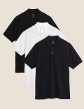 3 Pack Pure Cotton Polo Shirts