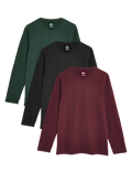 3 Pack Pure Cotton Long Sleeve T-Shirts