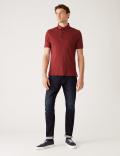 Pure Cotton Geo Print Polo Shirt