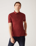 Pure Cotton Geo Print Polo Shirt