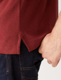 Pure Cotton Geo Print Polo Shirt