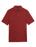 Pure Cotton Geo Print Polo Shirt