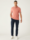 Pure Cotton Pique Tipped Polo Shirt