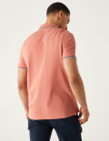 Pure Cotton Pique Tipped Polo Shirt