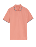Pure Cotton Pique Tipped Polo Shirt
