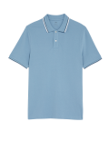 Pure Cotton Pique Tipped Polo Shirt
