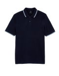 Pure Cotton Pique Tipped Polo Shirt