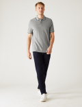 Pure Cotton Pique Tipped Polo Shirt