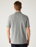 Pure Cotton Pique Tipped Polo Shirt
