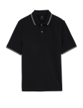 Pure Cotton Pique Tipped Polo Shirt