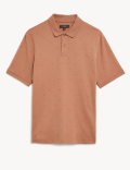 Pure Cotton Geometric Polo Shirt