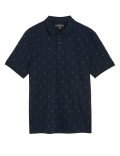 Pure Cotton Geometric Polo Shirt