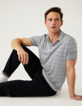 Modal Rich Striped Polo Shirt
