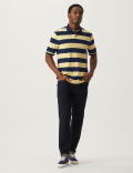 Pure Cotton Striped Polo Shirt
