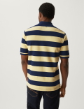 Pure Cotton Striped Polo Shirt
