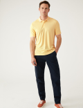 Modal Rich Tipped Collar Polo Shirt