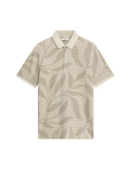 Pure Cotton Leaf Print Polo Shirt